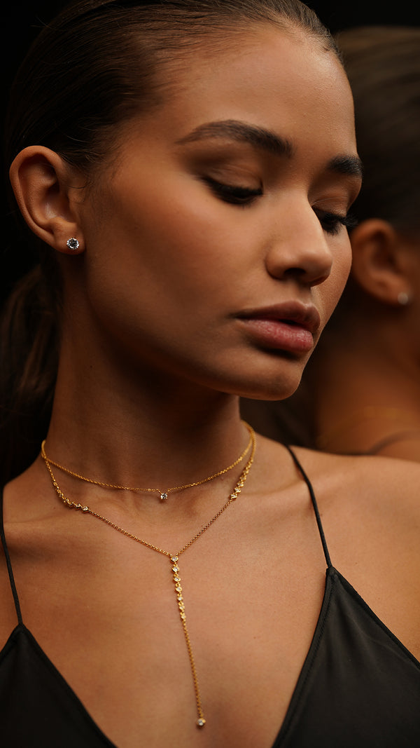 Thiya pre layered gold vermeil adjustable chain necklace - CARAT* LONDON