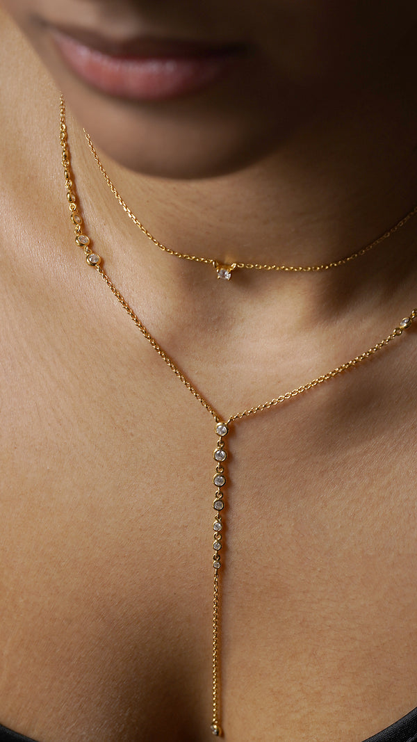 Thiya pre layered gold vermeil necklace - CARAT* LONDON