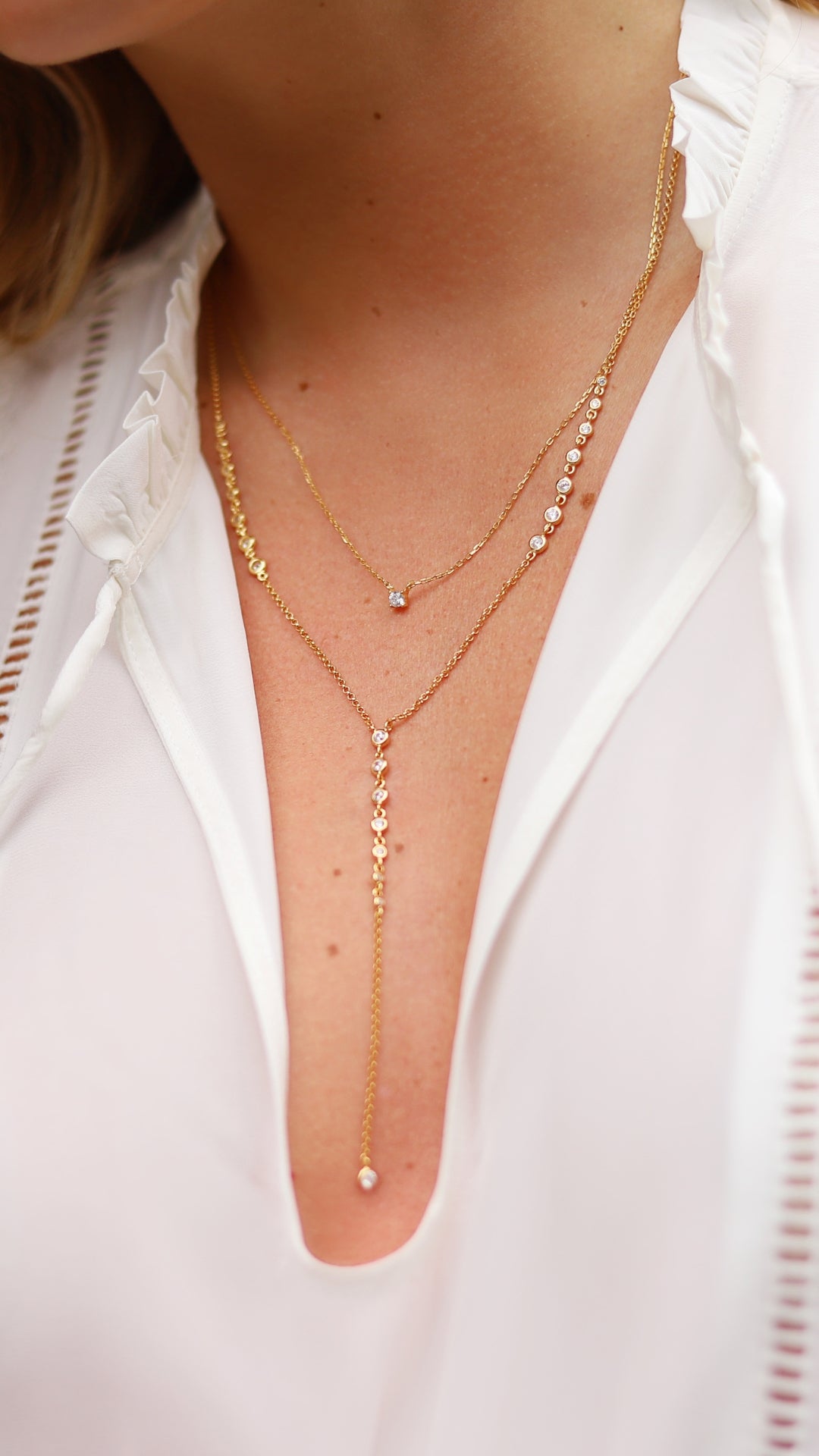 Thiya gold vermeil adjustable layered necklace - CARAT* LONDON
