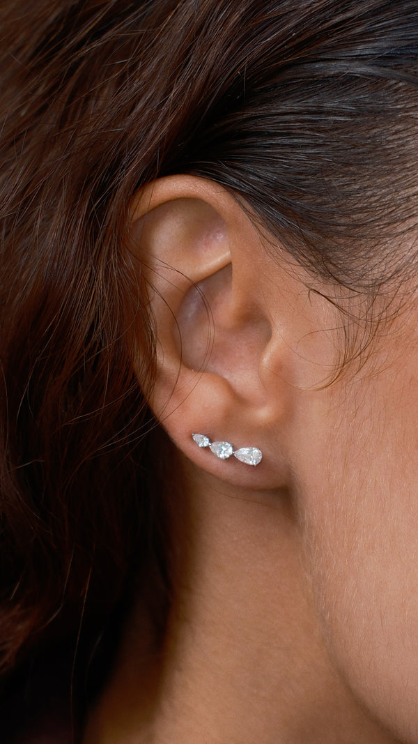 Toluda Ear Climber Sterling Silver