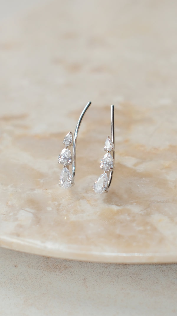 Toluda Ear Climber Sterling Silver