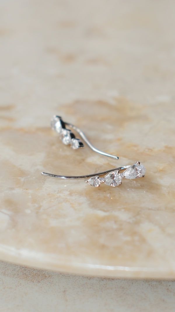 Toluda Ear Climber Sterling Silver