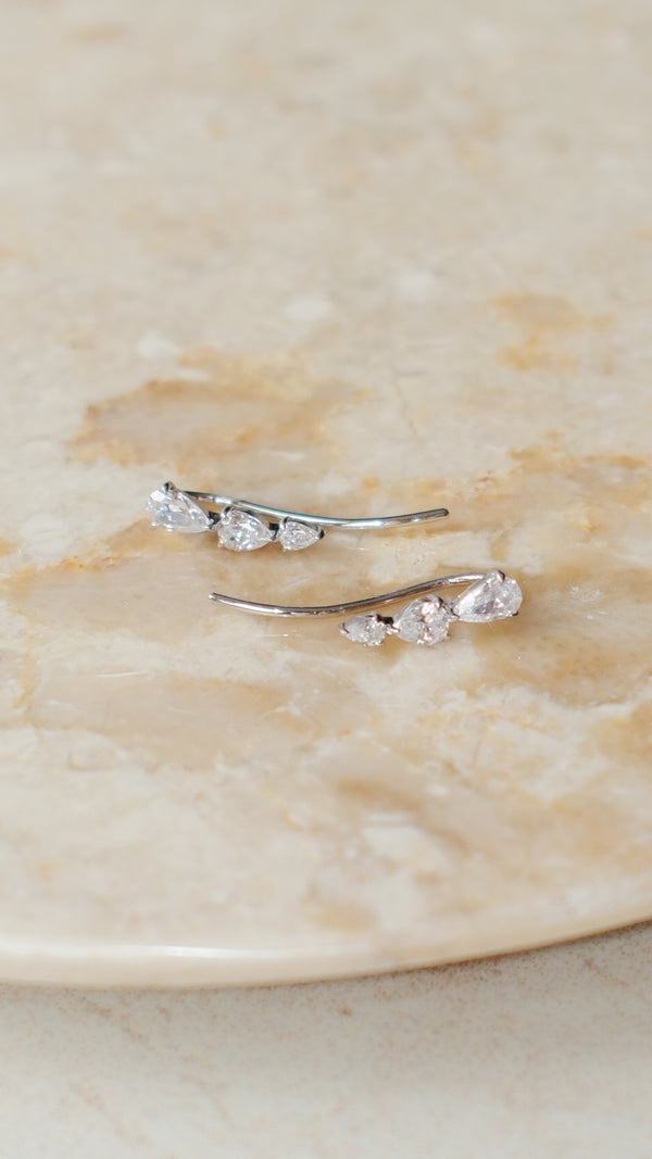 Toluda Ear Climber Sterling Silver
