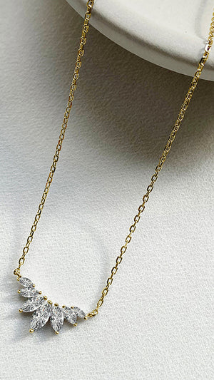 Tulisa Marquise Necklace 18K Gold Vermeil