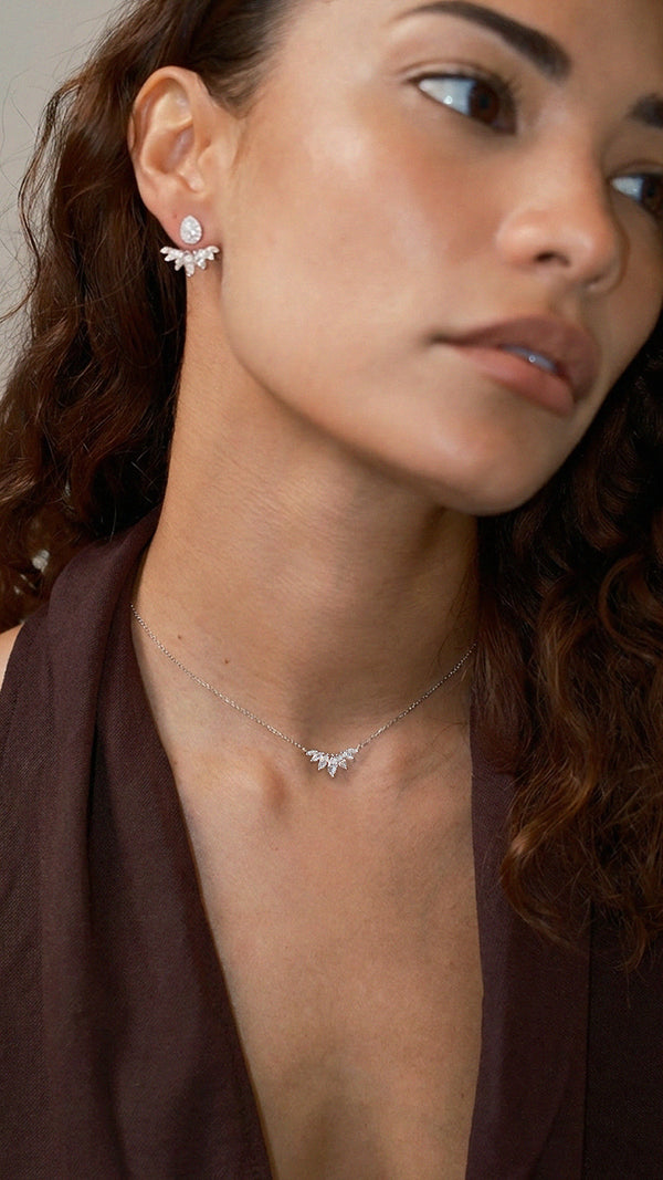Suriya Ear Jacket Earrings Sterling Silver