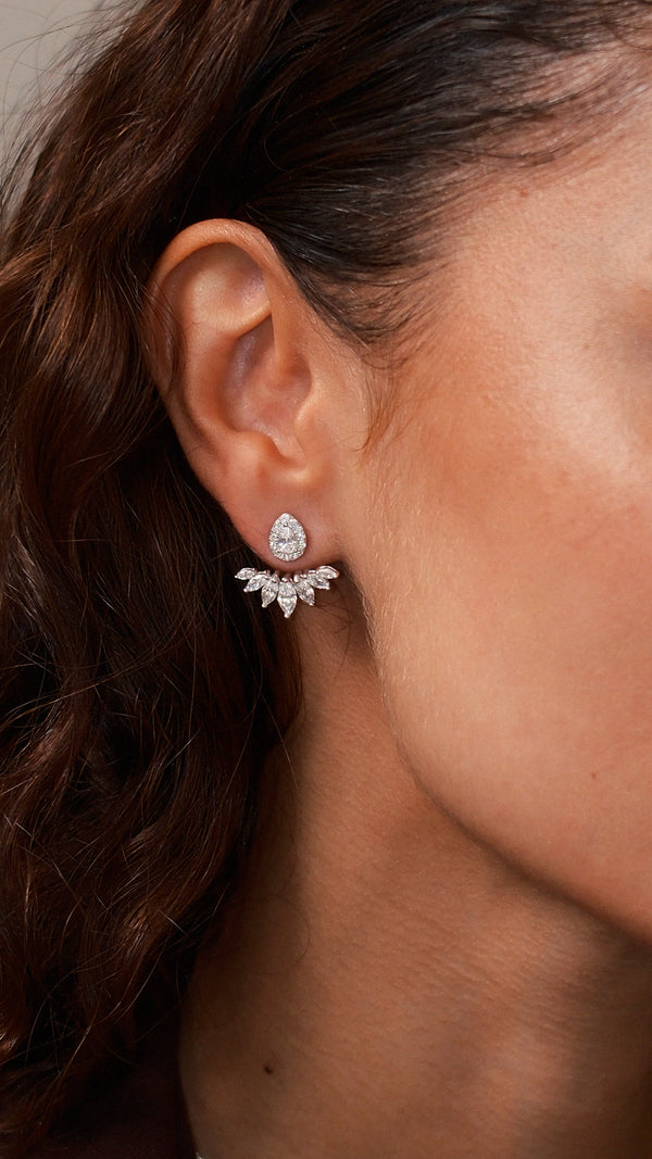 Suriya Ear Jacket Earrings Sterling Silver