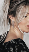 A-Lister Ear Jacket White Gold Plated