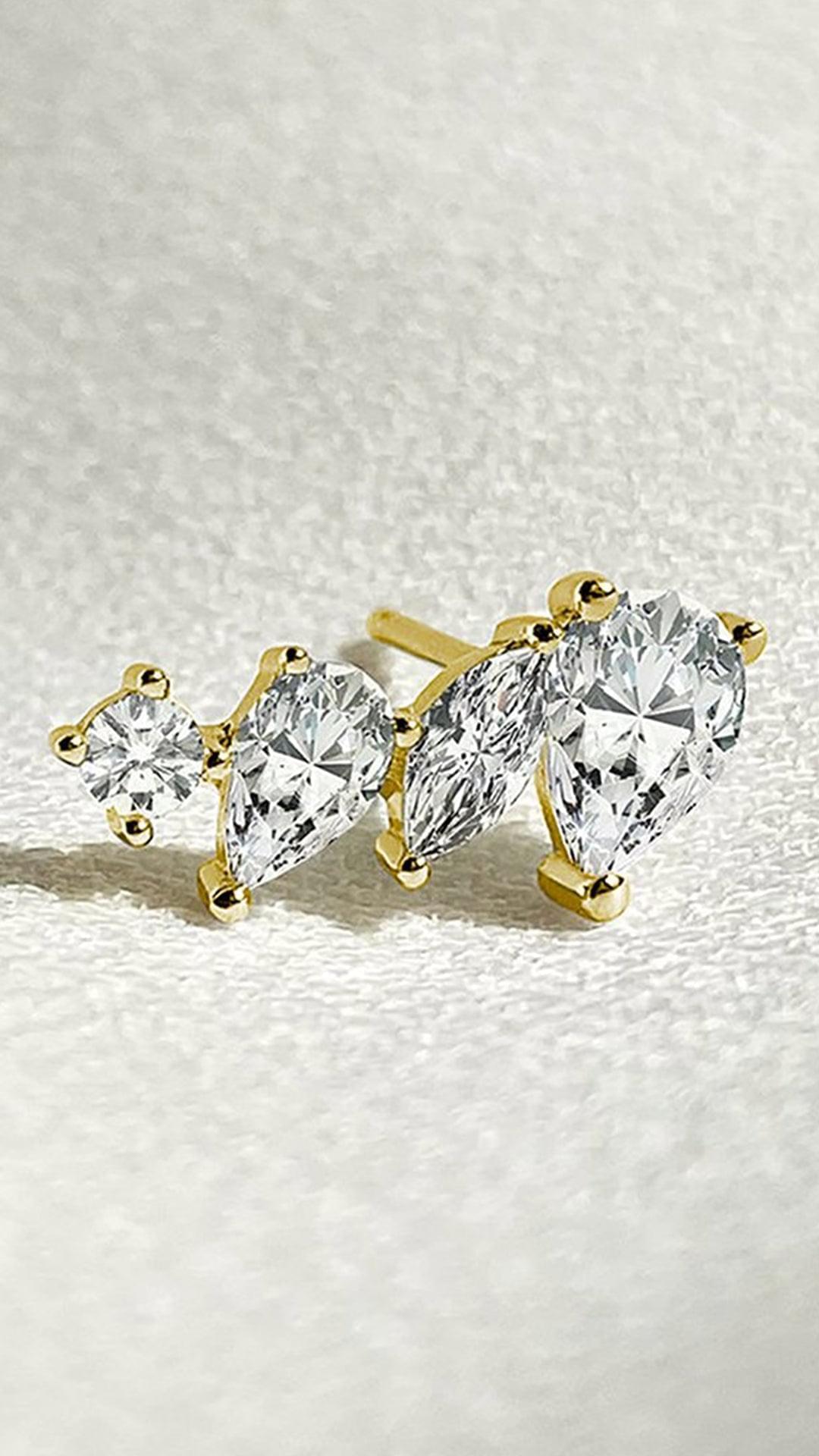 Abigail Studs 18K Gold Vermeil