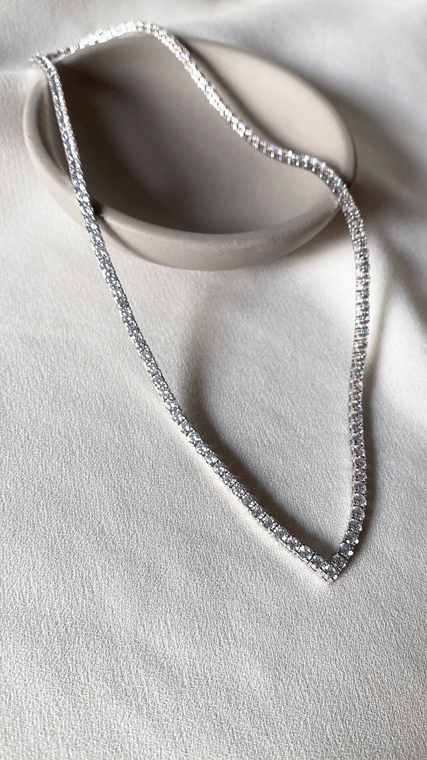 Vee Line Necklace Sterling Silver