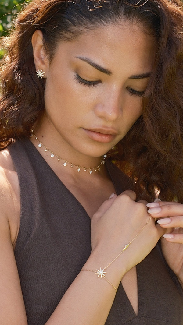 Vega Stud Earrings Gold Vermeil