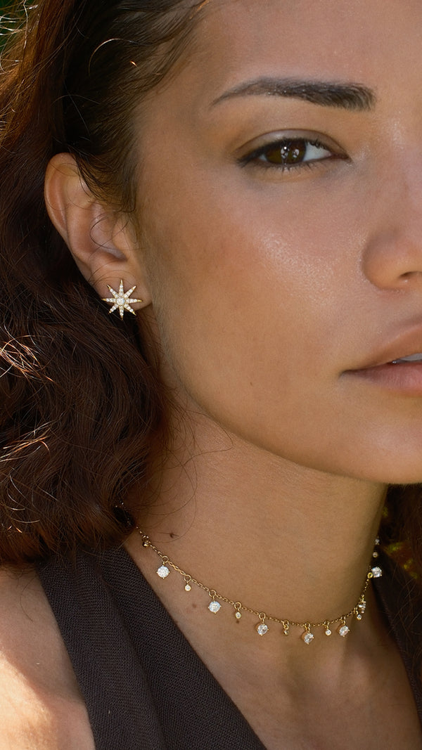 Vega Stud Earrings Gold Vermeil