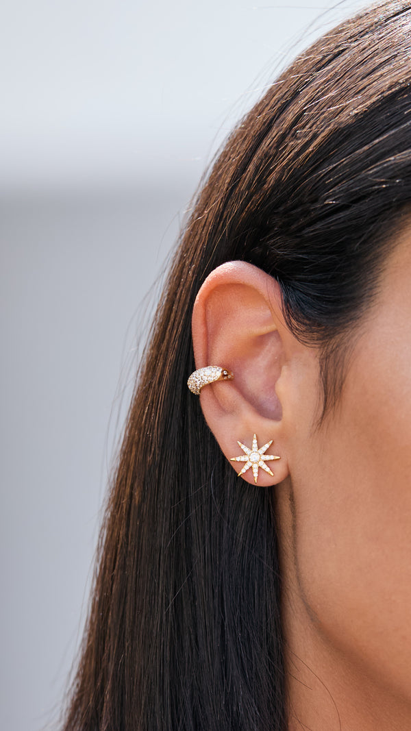 Vega Stud Earrings Gold Vermeil