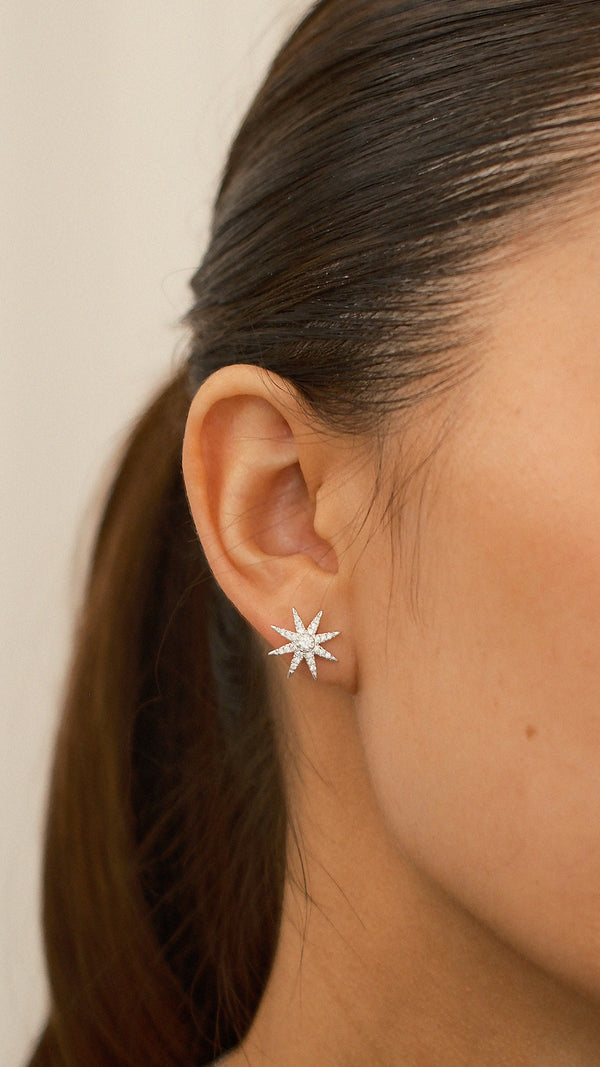 Vega Stud Earrings Sterling Silver