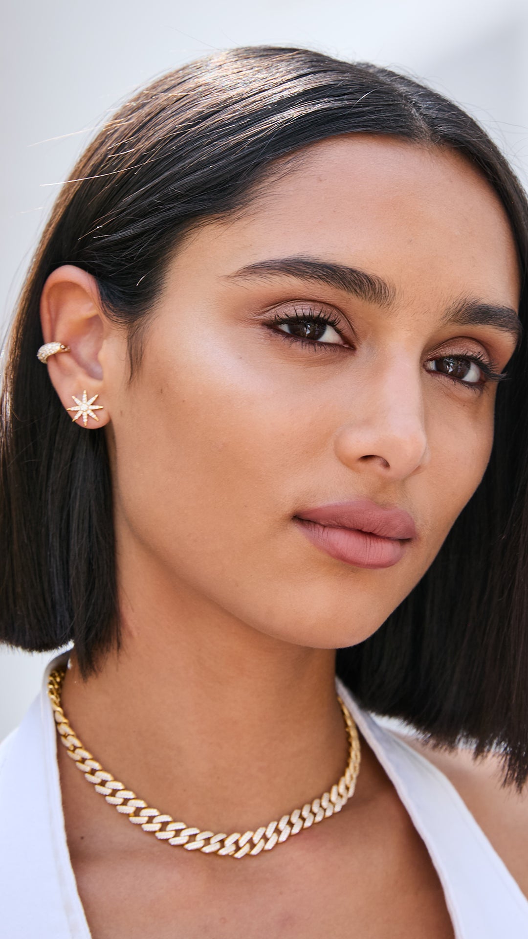 Vega Stud Earrings Gold Vermeil