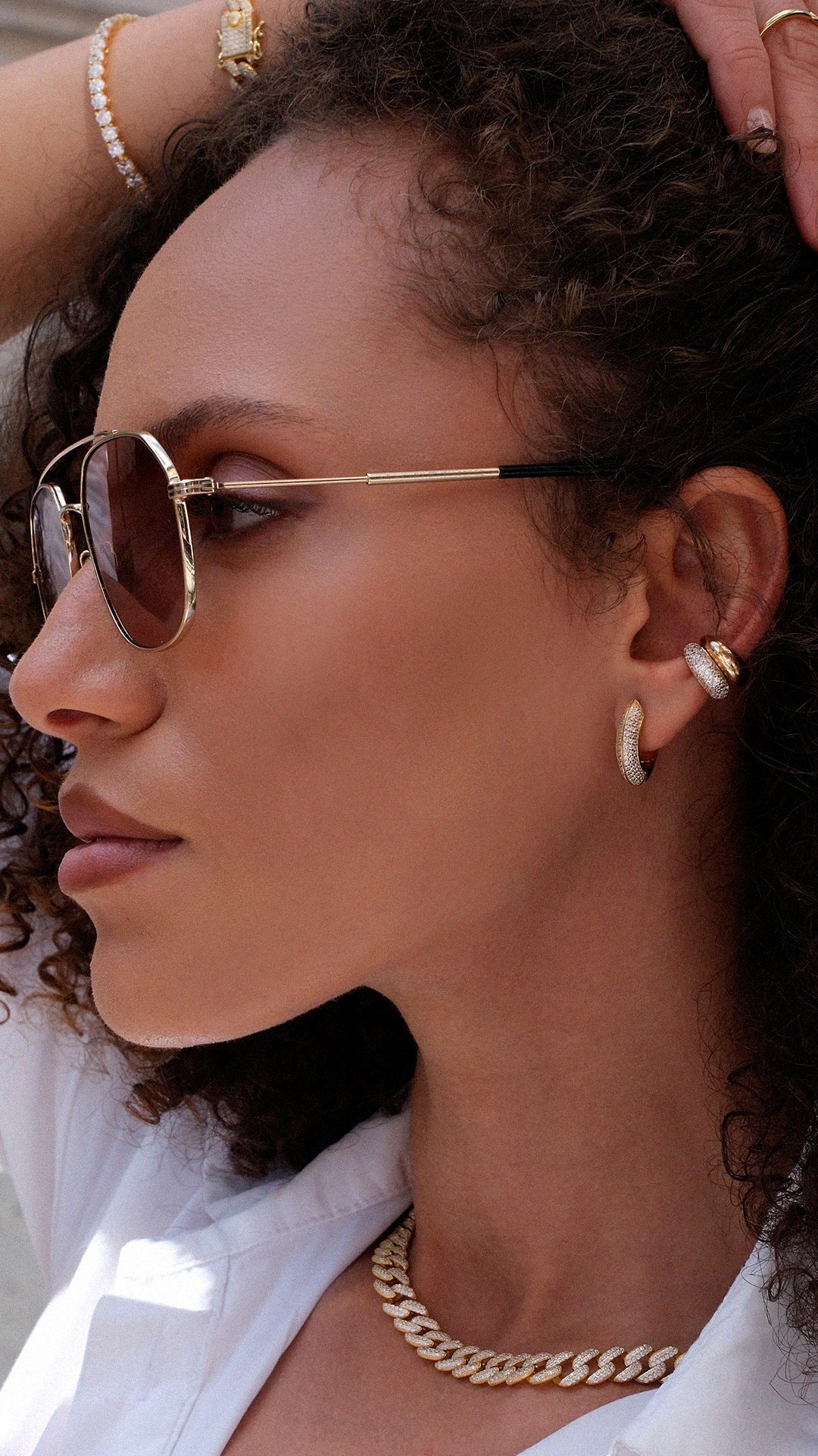 Walden Hoop Earrings Gold Vermeil