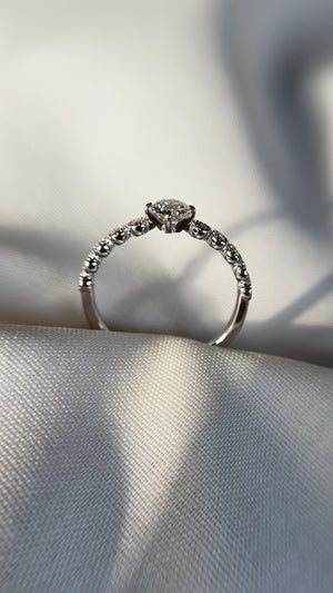 Wallis Ring White Gold Plated