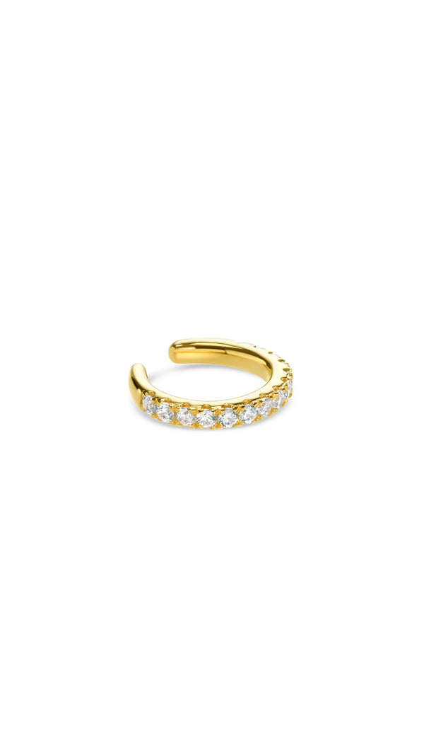 Baby sized gold vermeil cuff earring for women