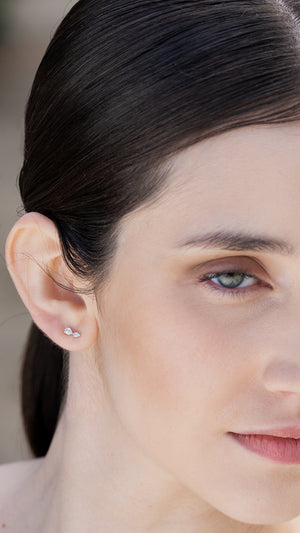 Zeta Studs Silver