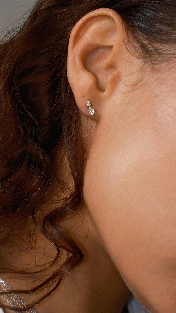 Zeta Stud Earrings Sterling Silver