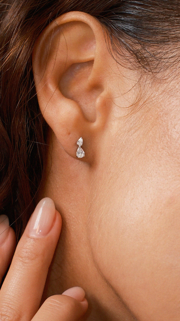 Zeta Stud Earrings Sterling Silver