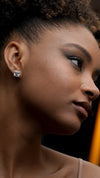 Zara Stud Earrings 9K White Gold