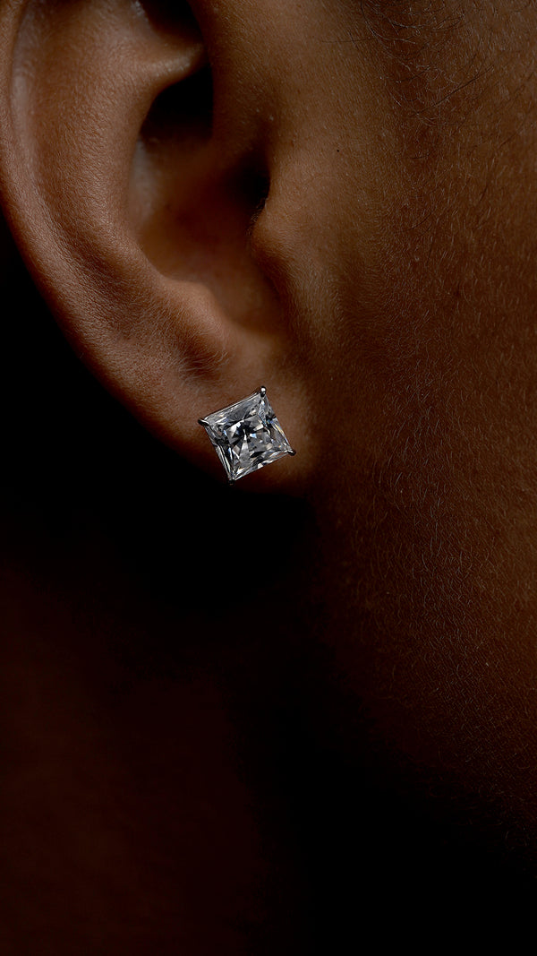 Zara Stud Earrings 9K White Gold