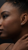 Zara Stud Earrings 9K White Gold