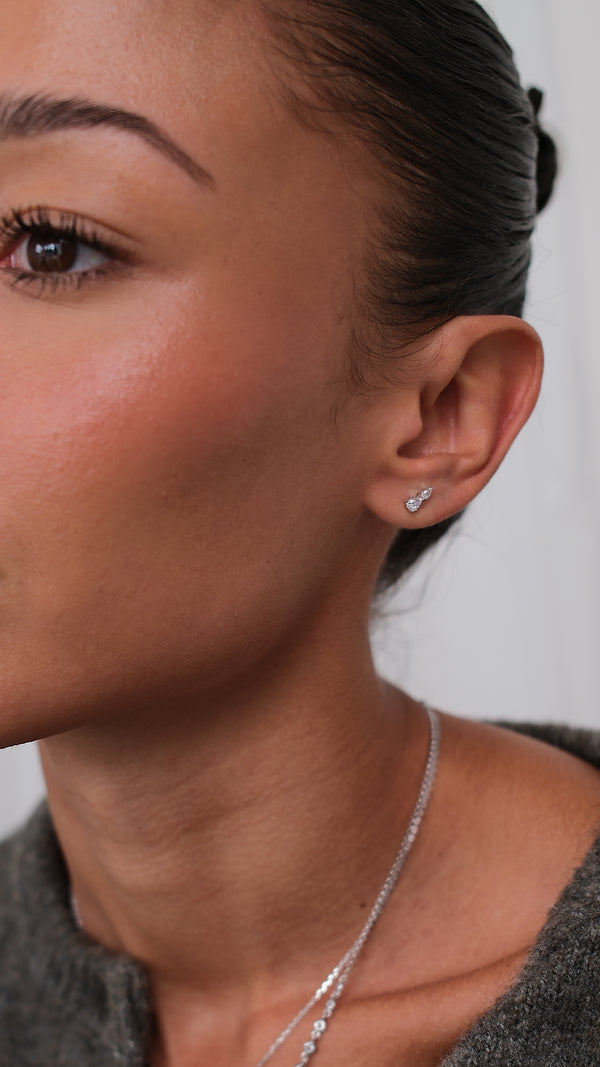 Zeta Stud Earrings Sterling Silver