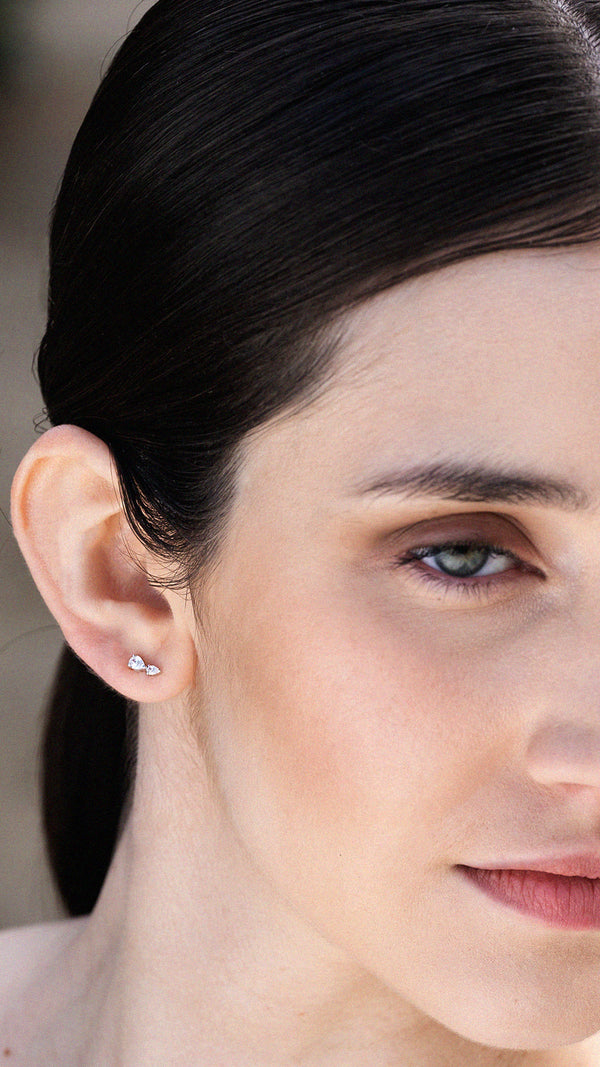 Zeta Stud Earrings Sterling Silver