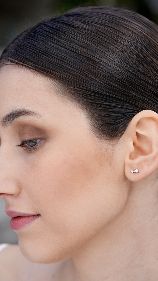 Zeta Stud Earrings Sterling Silver