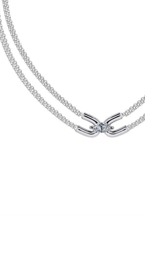 Cyndi Necklace White Gold Plated