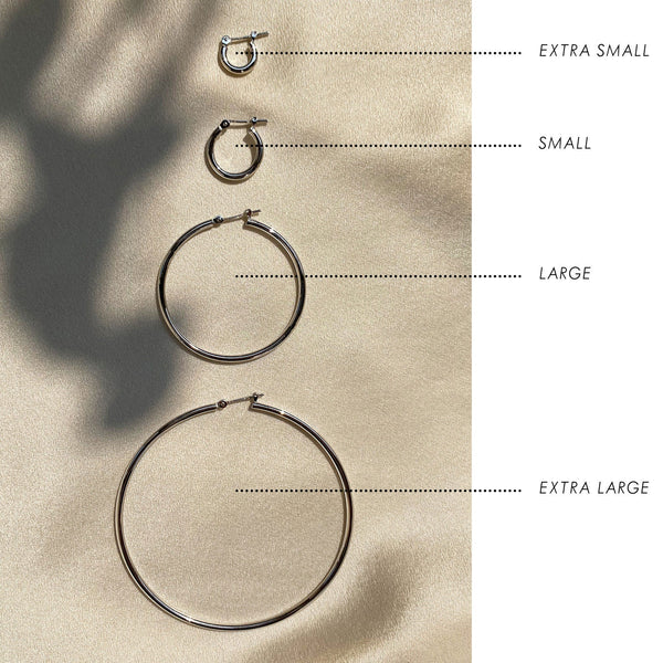Leggera Hoop Earring 9K White Gold Small