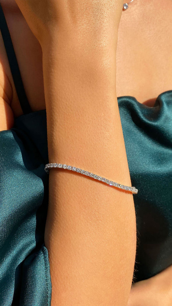 14K Gold Tennis Bracelet with Lab Diamonds