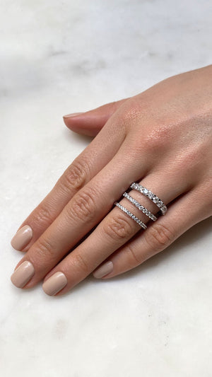 Lady Diana Blue Sapphire & Diamond Ring 14k White Gold 2.10 ct - CBR85