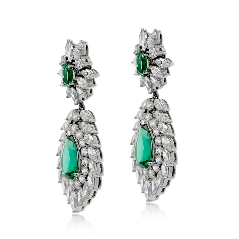 Evergreen Earrings White Gold Plated