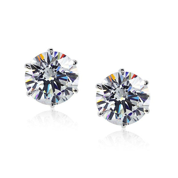 Elle Diamond Stud Earrings 18K White Gold