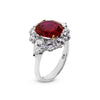 Sterling Silver Cocktail Ring - Ruby Centre Stone