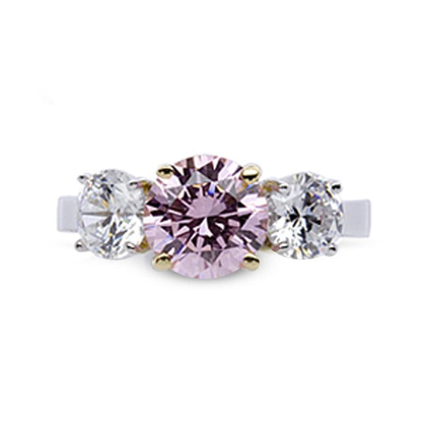 Faith Trilogy Ring White Gold Plated