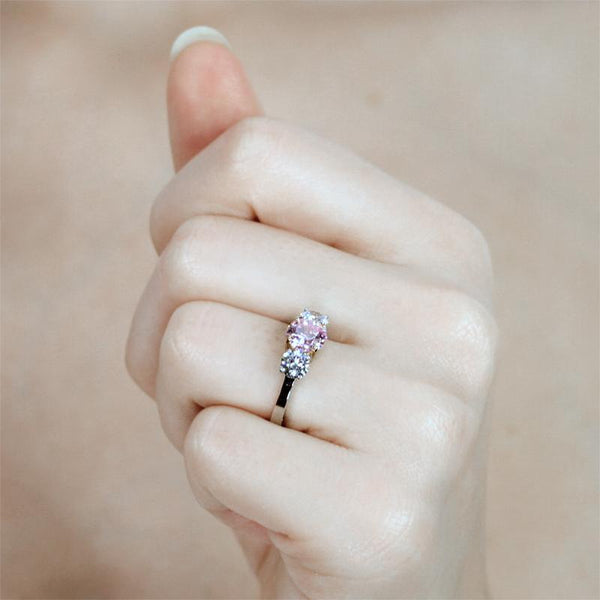 Faith Trilogy Ring White Gold Plated