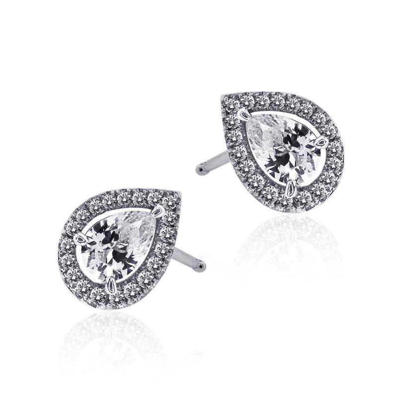 Emile Studs White Gold Plated