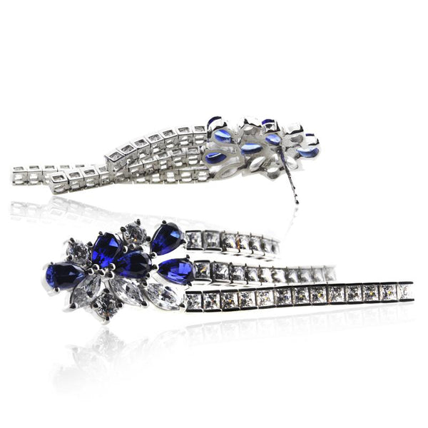 Luna Earrings Sapphire Sterling Silver