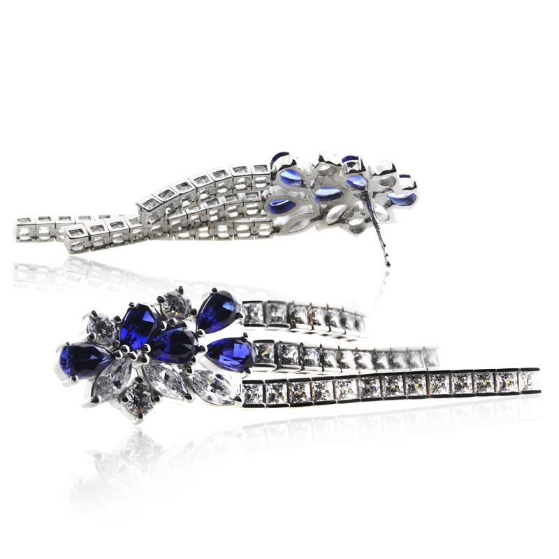 Luna Sapphire Chandelier Earrings