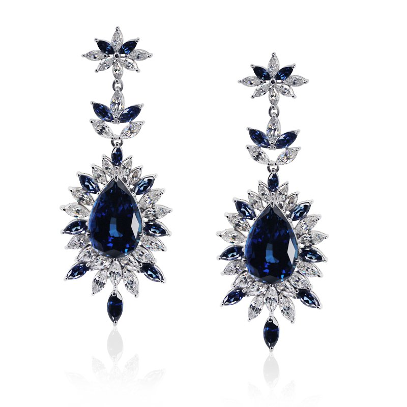 Priscilla Sapphire Chandelier Earrings