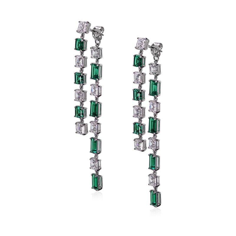 Nona Emerald Green Drop Earrings