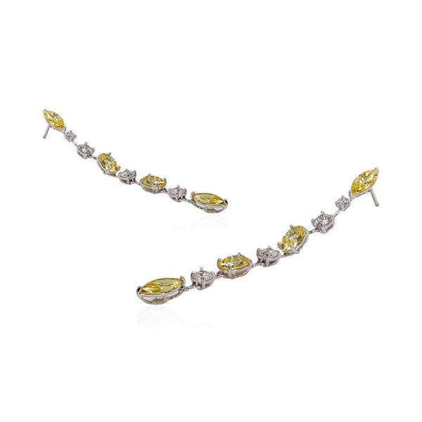 Joey Earrings Canary Yellow Sterling Silver