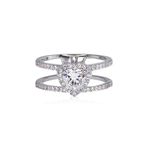 Sterling Silver Hear Ring