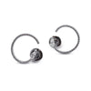 Gaea Hoops White Gold Plated