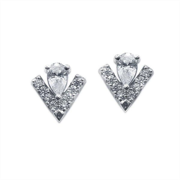 Victoria Studs White Gold Plated
