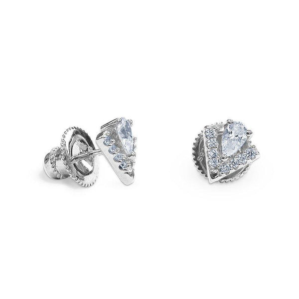 Victoria Studs White Gold Plated