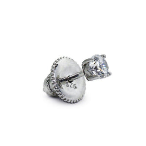 Sterling Silver Stud Earring - Single Round Stud